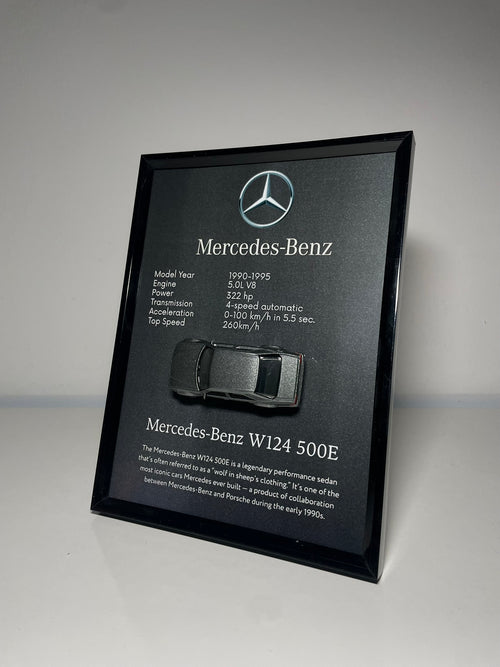 Mercedes-Benz W124 500E Model w Ramce – widok z przodu