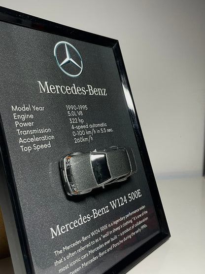 Mercedes-Benz W124 500E Model w Ramce – zbliżenie na model