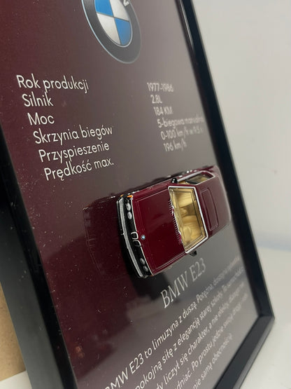 BMW E23 Model w Ramce – zbliżenie na model